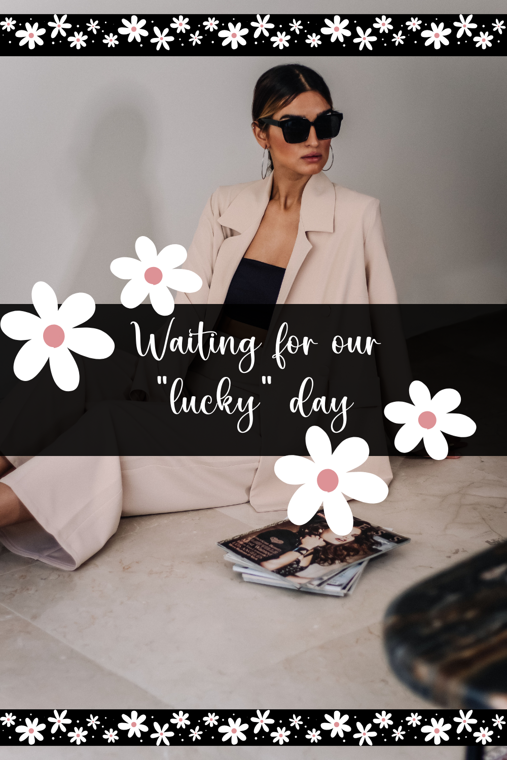 Woman waiting for her lucky day