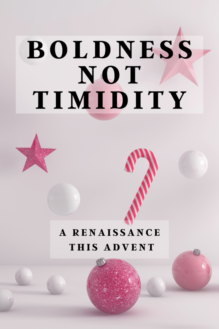 Boldness not timidity