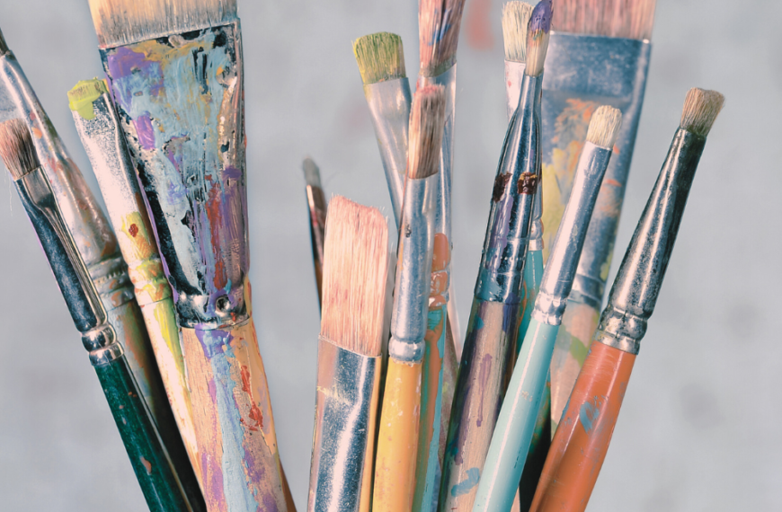 Paint brushes illustrating the artful life