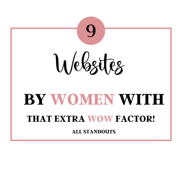 Websites by women with that extra wow factor